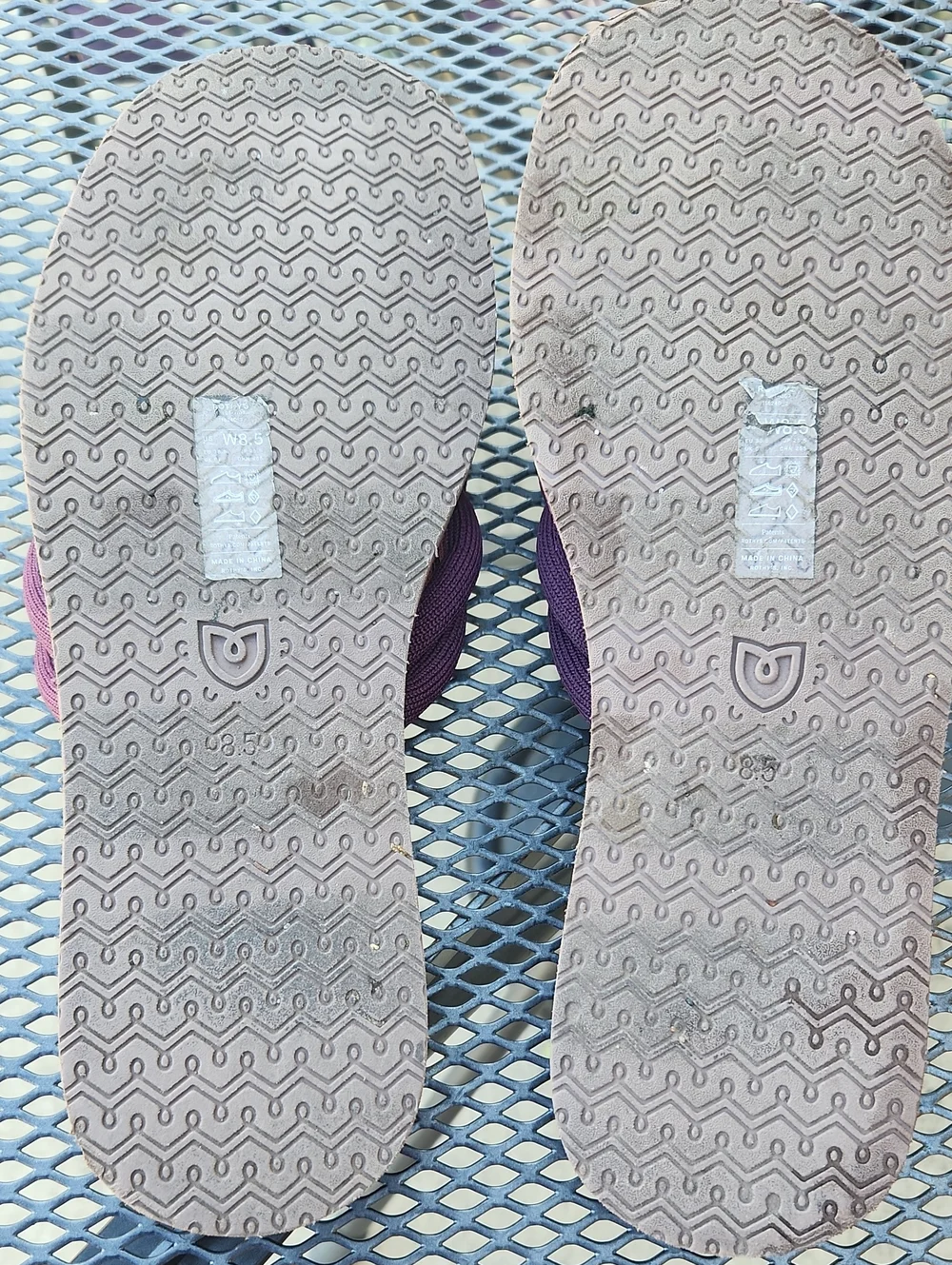 Rothy's Purple Braided Slide Sandals